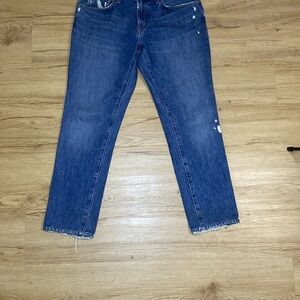 J Brand Blue Ankle Cropped Denim